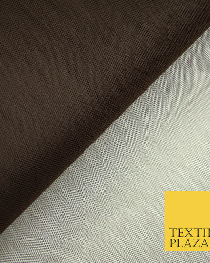 CHOCOLATE BROWN Premium Quality Tutu Bridal Dress Stiff Net Fabric Tulle Material 60" 5956