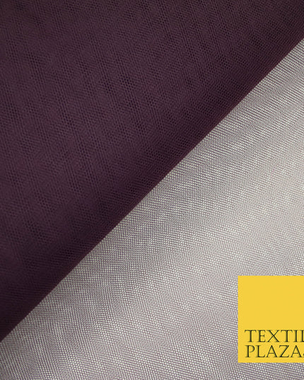 PLUM AUBERGINE Premium Quality Tutu Bridal Dress Stiff Net Fabric Tulle Material 60" 5957