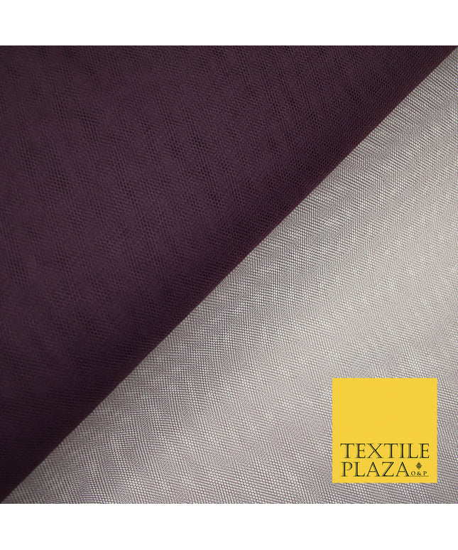 PLUM AUBERGINE Premium Quality Tutu Bridal Dress Stiff Net Fabric Tulle Material 60" 5957
