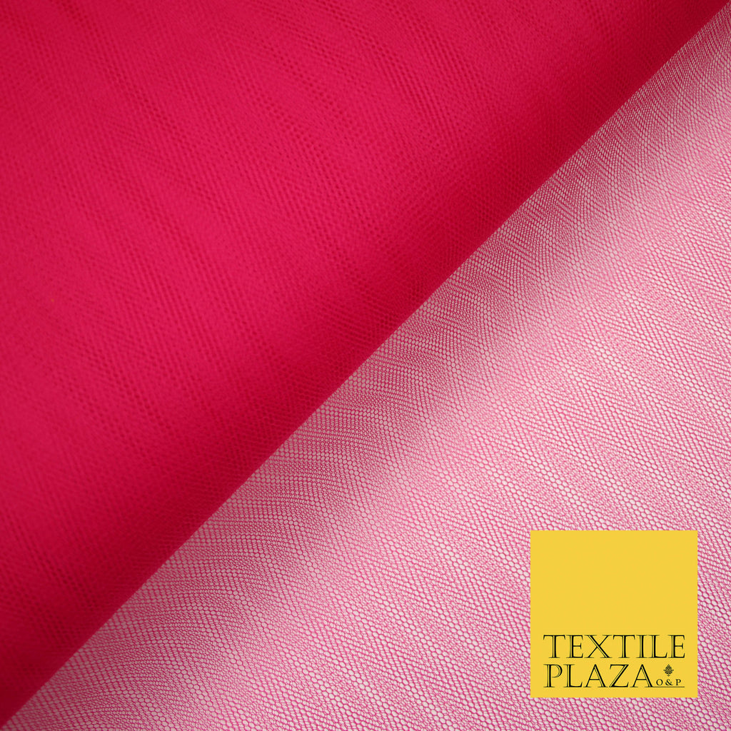 FUCHSIA CERISE PINK Premium Quality Tutu Bridal Dress Stiff Net Fabric Tulle Material 60" 5969
