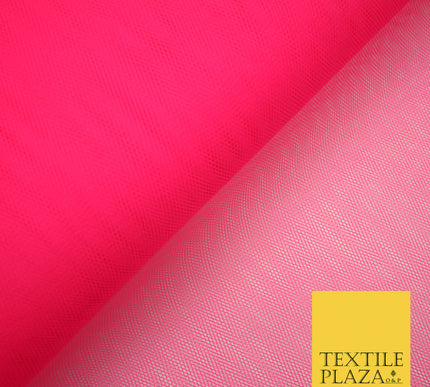 FLO NEON PINK Premium Quality Tutu Bridal Dress Stiff Net Fabric Tulle Material 60" 5971