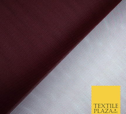WINE BURGUNDY Premium Quality Tutu Bridal Dress Stiff Net Fabric Tulle Material 60" 5972