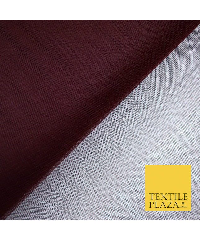 WINE BURGUNDY Premium Quality Tutu Bridal Dress Stiff Net Fabric Tulle Material 60" 5972