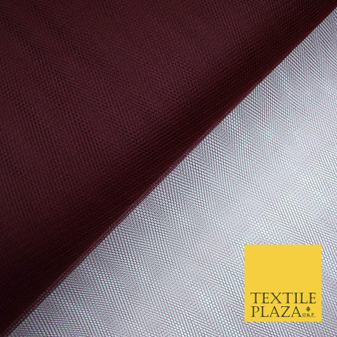 WINE BURGUNDY Premium Quality Tutu Bridal Dress Stiff Net Fabric Tulle Material 60" 5972