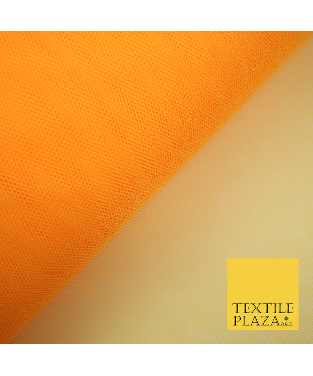 FLO TANGERINE Premium Quality Tutu Bridal Dress Stiff Net Fabric Tulle Material 60" 5978