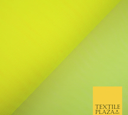 FLO NEON YELLOW Premium Quality Tutu Bridal Dress Stiff Net Fabric Tulle Material 60" 5980