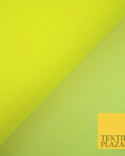FLO NEON YELLOW Premium Quality Tutu Bridal Dress Stiff Net Fabric Tulle Material 60" 5980