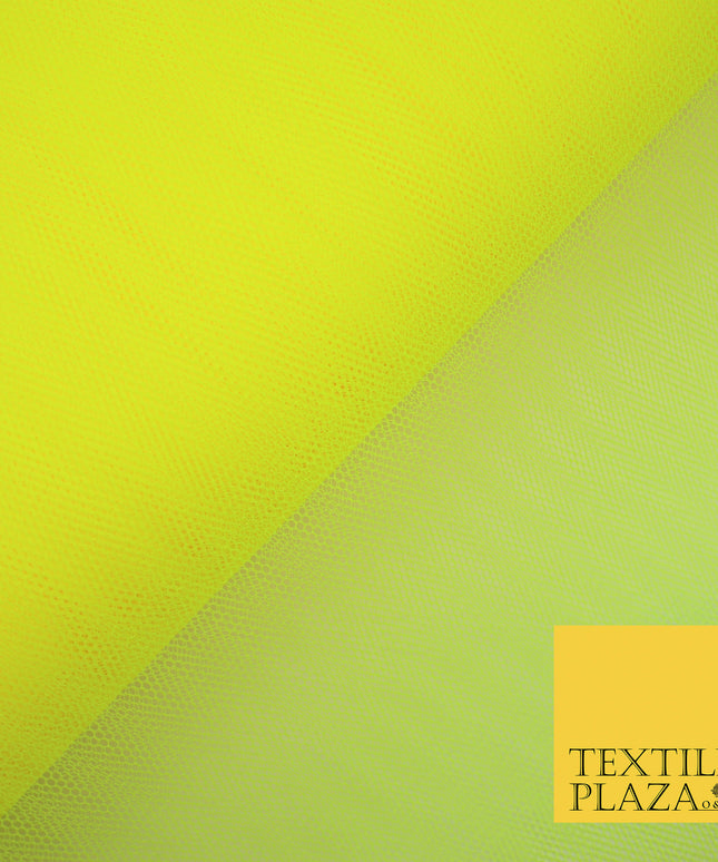 FLO NEON YELLOW Premium Quality Tutu Bridal Dress Stiff Net Fabric Tulle Material 60" 5980