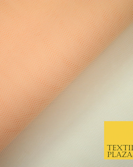 LIGHT PEACH Premium Quality Tutu Bridal Dress Stiff Net Fabric Tulle Material 60" 5983