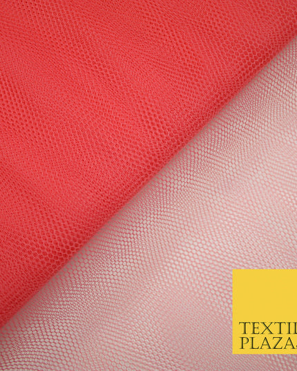CORAL PINK Premium Quality Tutu Bridal Dress Stiff Net Fabric Tulle Material 60" 5987