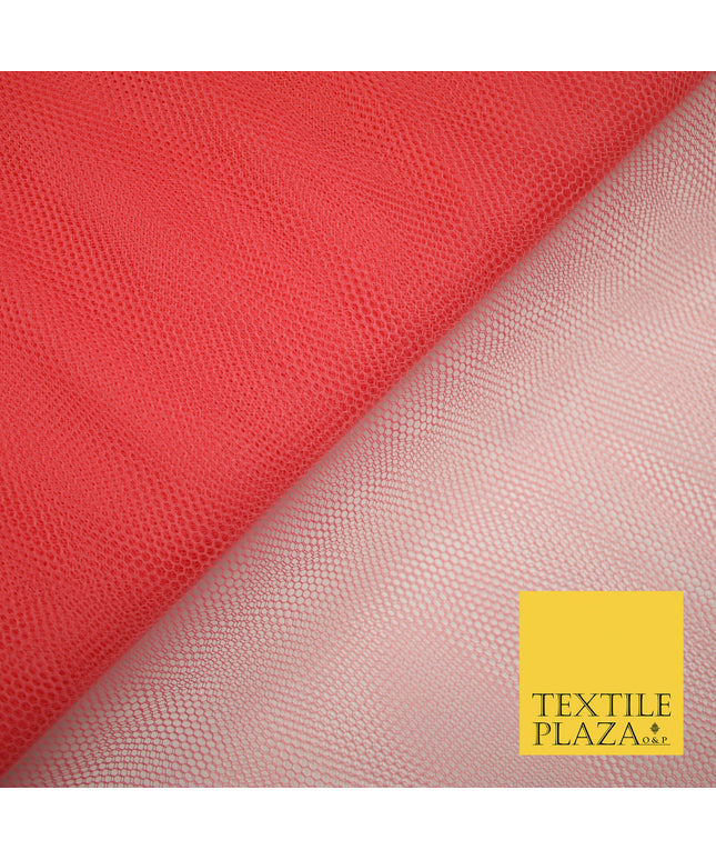 CORAL PINK Premium Quality Tutu Bridal Dress Stiff Net Fabric Tulle Material 60" 5987