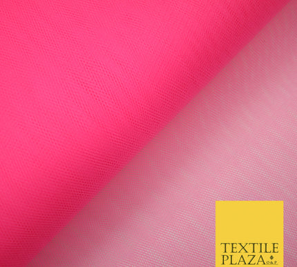 FLO BRIGHT PINK Premium Quality Tutu Bridal Dress Stiff Net Fabric Tulle Material 60" 5989