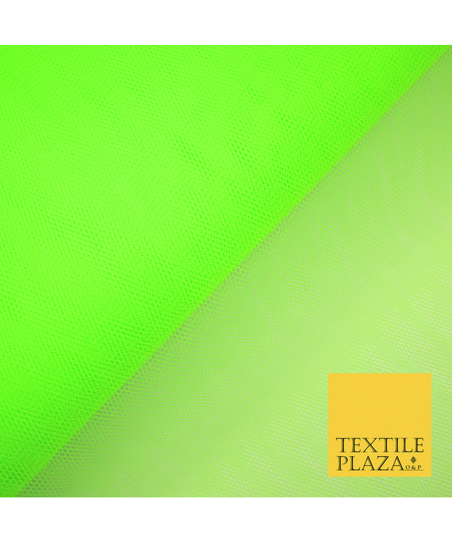 FLO NEON GREEN Premium Quality Tutu Bridal Dress Stiff Net Fabric Tulle Material 60" 5994