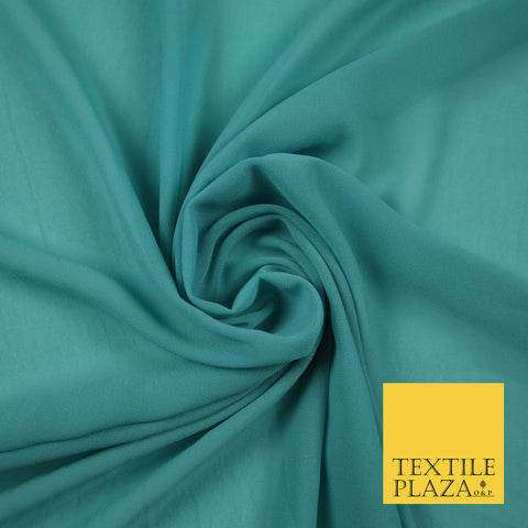 DUCK EGG 2 Premium Plain Dyed Chiffon Fine Soft Georgette Sheer Dress Fabric 6788