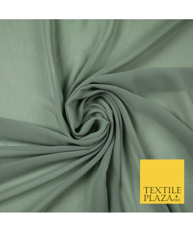 CLOUD GREY Premium Plain Dyed Chiffon Fine Soft Georgette Sheer Dress Fabric 6794