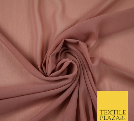 MINK Premium Plain Dyed Chiffon Fine Soft Georgette Sheer Dress Fabric 6795