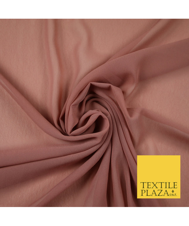 MINK Premium Plain Dyed Chiffon Fine Soft Georgette Sheer Dress Fabric 6795