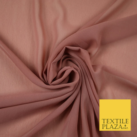 MINK Premium Plain Dyed Chiffon Fine Soft Georgette Sheer Dress Fabric 6795