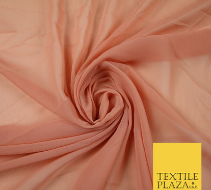 OLD ROSE PINK Premium Plain Dyed Chiffon Fine Soft Georgette Sheer Dress Fabric 6799