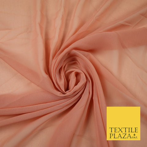 OLD ROSE PINK Premium Plain Dyed Chiffon Fine Soft Georgette Sheer Dress Fabric 6799