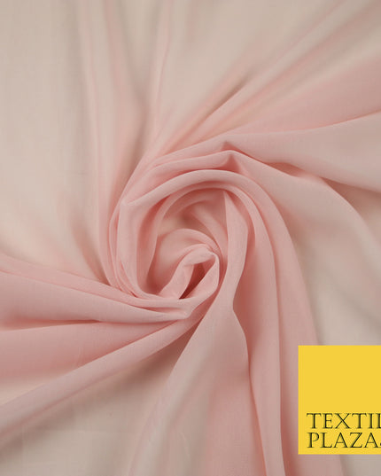 LIGHT PINK Premium Plain Dyed Chiffon Fine Soft Georgette Sheer Dress Fabric 6810