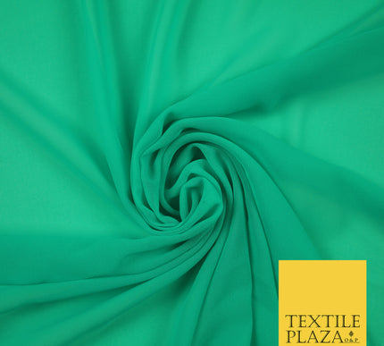 SEA GREEN Premium Plain Dyed Chiffon Fine Soft Georgette Sheer Dress Fabric 6817