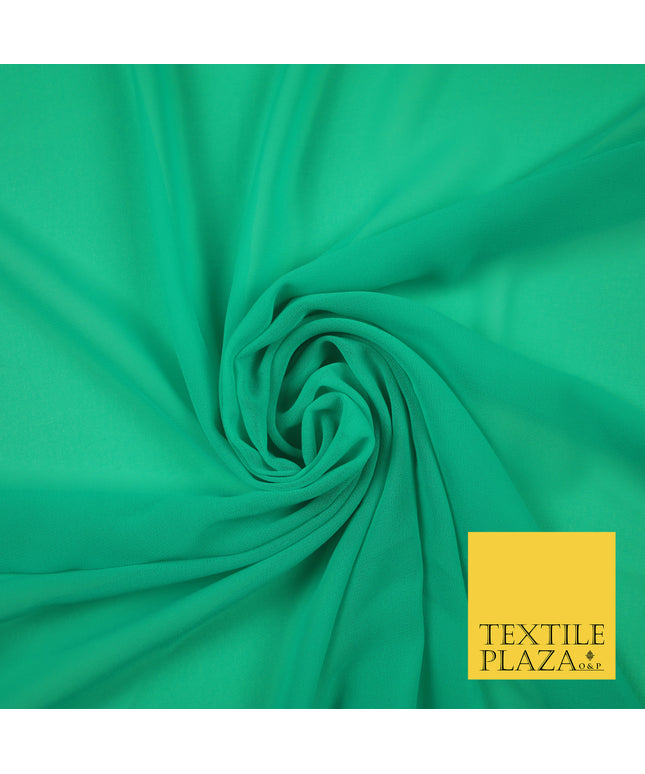 SEA GREEN Premium Plain Dyed Chiffon Fine Soft Georgette Sheer Dress Fabric 6817
