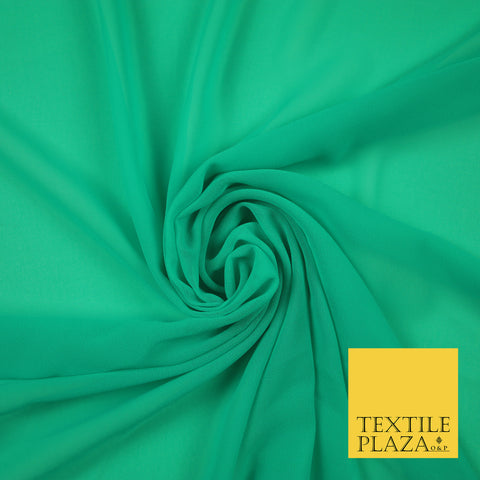 SEA GREEN Premium Plain Dyed Chiffon Fine Soft Georgette Sheer Dress Fabric 6817
