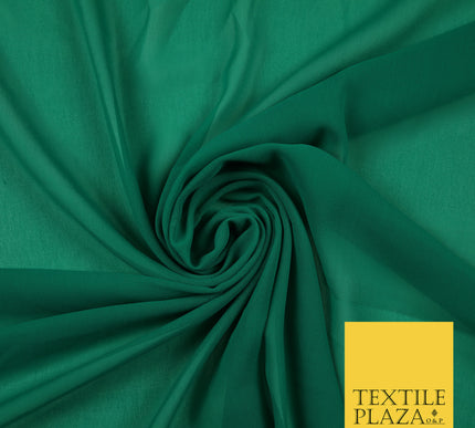 JADE GREEN 2 Premium Plain Dyed Chiffon Fine Soft Georgette Sheer Dress Fabric 6821