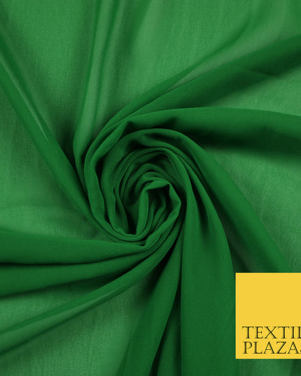 MOSS GREEN Premium Plain Dyed Chiffon Fine Soft Georgette Sheer Dress Fabric 6825