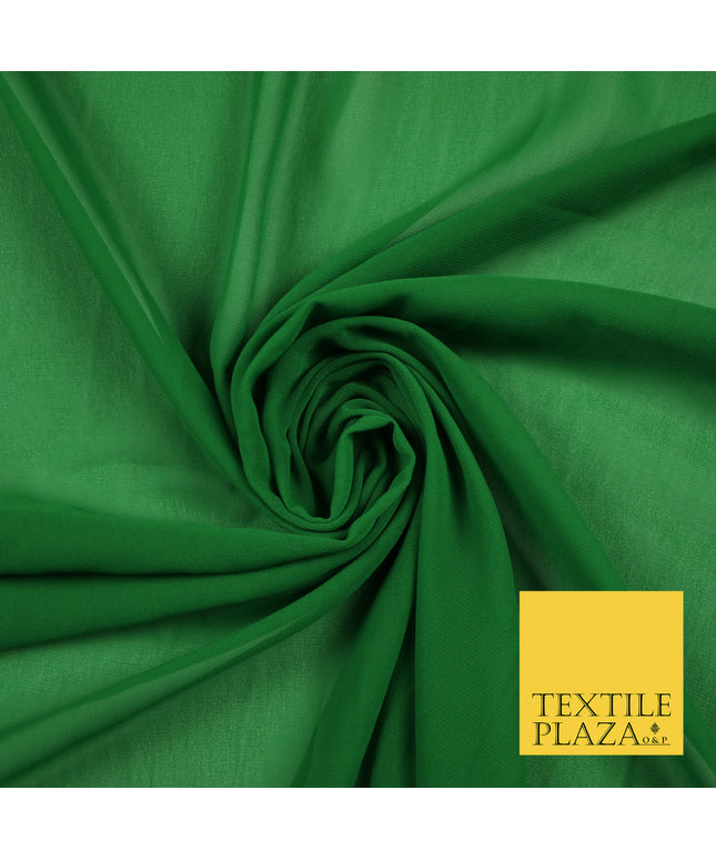 MOSS GREEN Premium Plain Dyed Chiffon Fine Soft Georgette Sheer Dress Fabric 6825