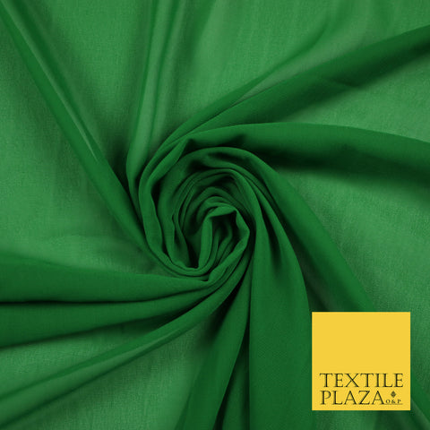 MOSS GREEN Premium Plain Dyed Chiffon Fine Soft Georgette Sheer Dress Fabric 6825