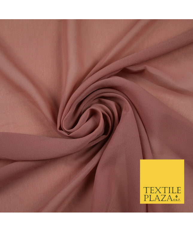 MINK 2 Premium Plain Dyed Chiffon Fine Soft Georgette Sheer Dress Fabric 6827