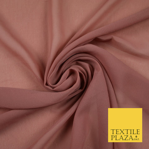 MINK 2 Premium Plain Dyed Chiffon Fine Soft Georgette Sheer Dress Fabric 6827