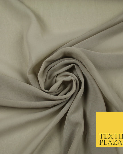 STONE Premium Plain Dyed Chiffon Fine Soft Georgette Sheer Dress Fabric 6829