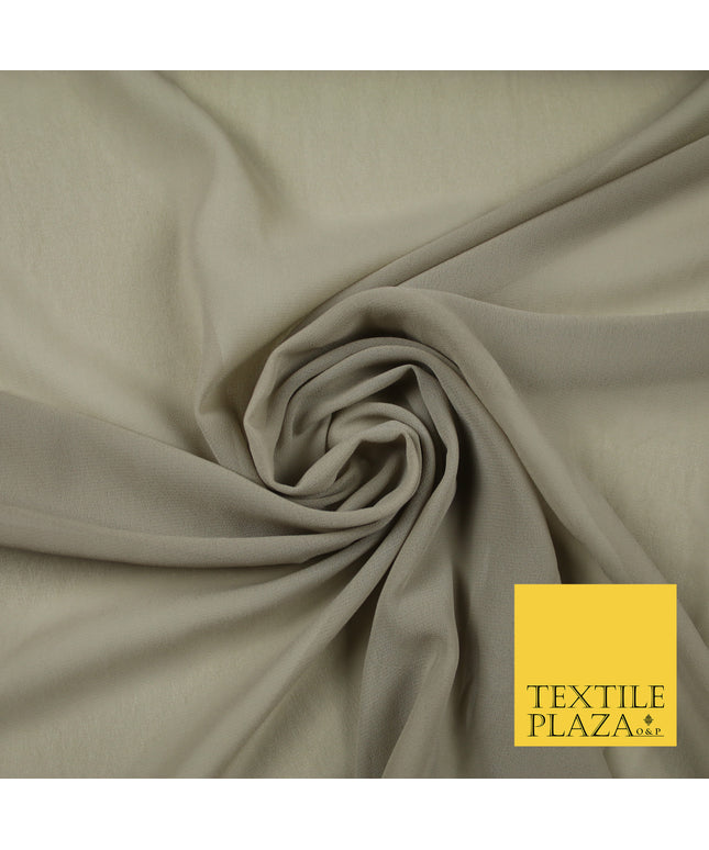 STONE Premium Plain Dyed Chiffon Fine Soft Georgette Sheer Dress Fabric 6829