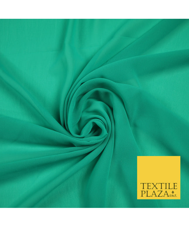 SPEARMINT GREEN Premium Plain Dyed Chiffon Fine Soft Georgette Sheer Dress Fabric 6830
