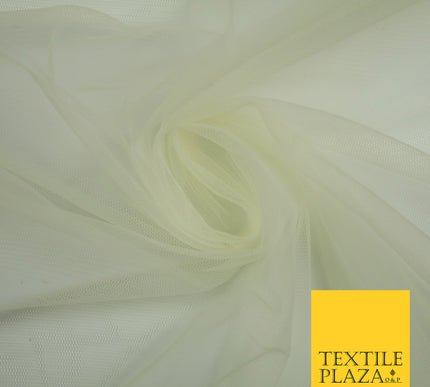 BUTTERCREAM Premium Soft Plain Sheer Tulle Net Fabric Tutu Fairy Veil Bridal 45" Wide 6875