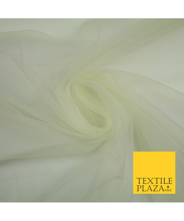BUTTERCREAM Premium Soft Plain Sheer Tulle Net Fabric Tutu Fairy Veil Bridal 45" Wide 6875