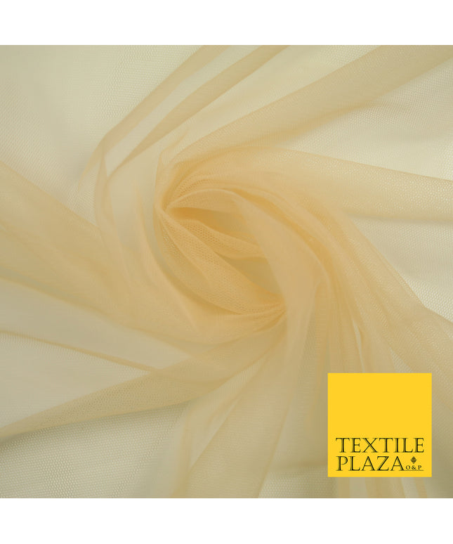 NUDE PEACH Premium Soft Plain Sheer Tulle Net Fabric Tutu Fairy Veil Bridal 45" Wide 6882
