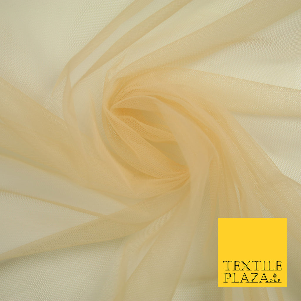 NUDE PEACH Premium Soft Plain Sheer Tulle Net Fabric Tutu Fairy Veil Bridal 45" Wide 6882