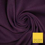 PLUM Premium Plain 100% Cotton Canvas Fabric Upholstery Dress Bags Craft Material 57" 4006
