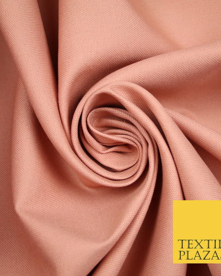ROSE / DUSTY PINK Premium Plain 100% Cotton Canvas Fabric Upholstery Dress Bags Craft Material 57" 4008