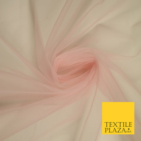 BABY PINK Premium Soft Plain Sheer Tulle Net Fabric Tutu Fairy Veil Bridal 45" Wide 6889