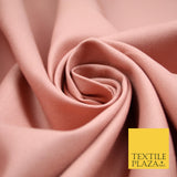 ROSE / DUSTY PINK Premium Plain 100% Cotton Canvas Fabric Upholstery Dress Bags Craft Material 57" 4008