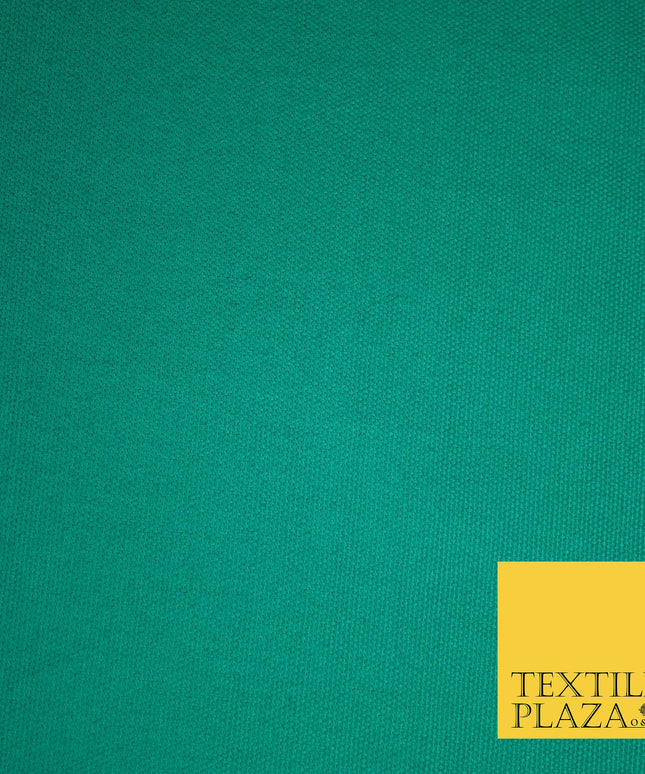 JADE / PEACOCK Premium Plain 100% Cotton Canvas Fabric Upholstery Dress Bags Craft Material 57" 4009