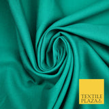 JADE / PEACOCK Premium Plain 100% Cotton Canvas Fabric Upholstery Dress Bags Craft Material 57" 4009