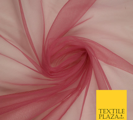 BERRY Premium Soft Plain Sheer Tulle Net Fabric Tutu Fairy Veil Bridal 45" Wide 6894
