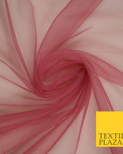 BERRY Premium Soft Plain Sheer Tulle Net Fabric Tutu Fairy Veil Bridal 45" Wide 6894