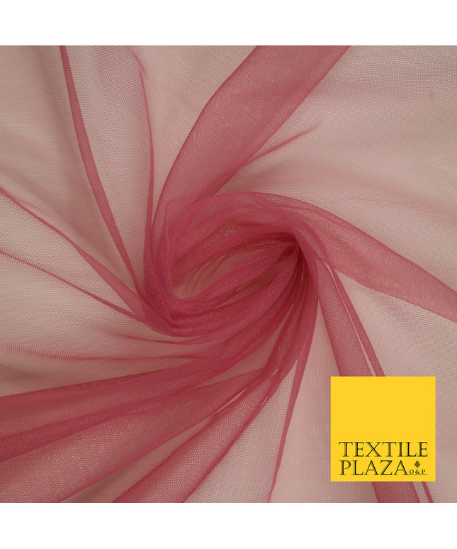 BERRY Premium Soft Plain Sheer Tulle Net Fabric Tutu Fairy Veil Bridal 45" Wide 6894